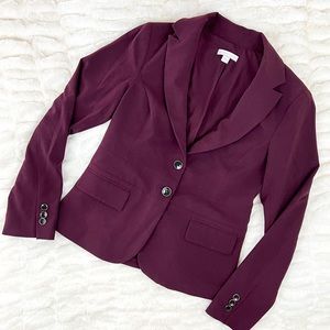 New York & Company burgundy blazer • Size 6